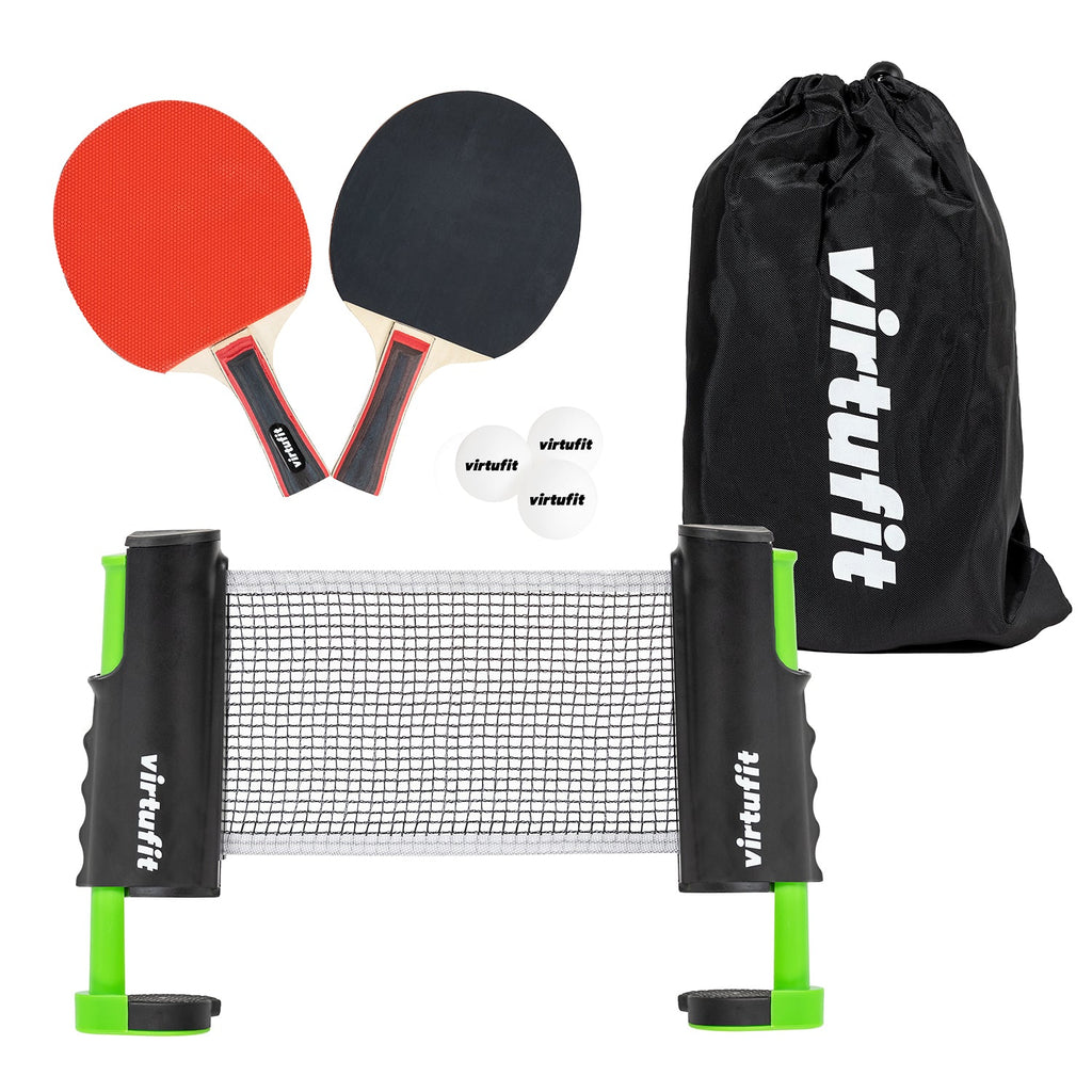 VirtuFit Ensemble de Tennis de Table Ajustable - Avec Battes et 3 Balles