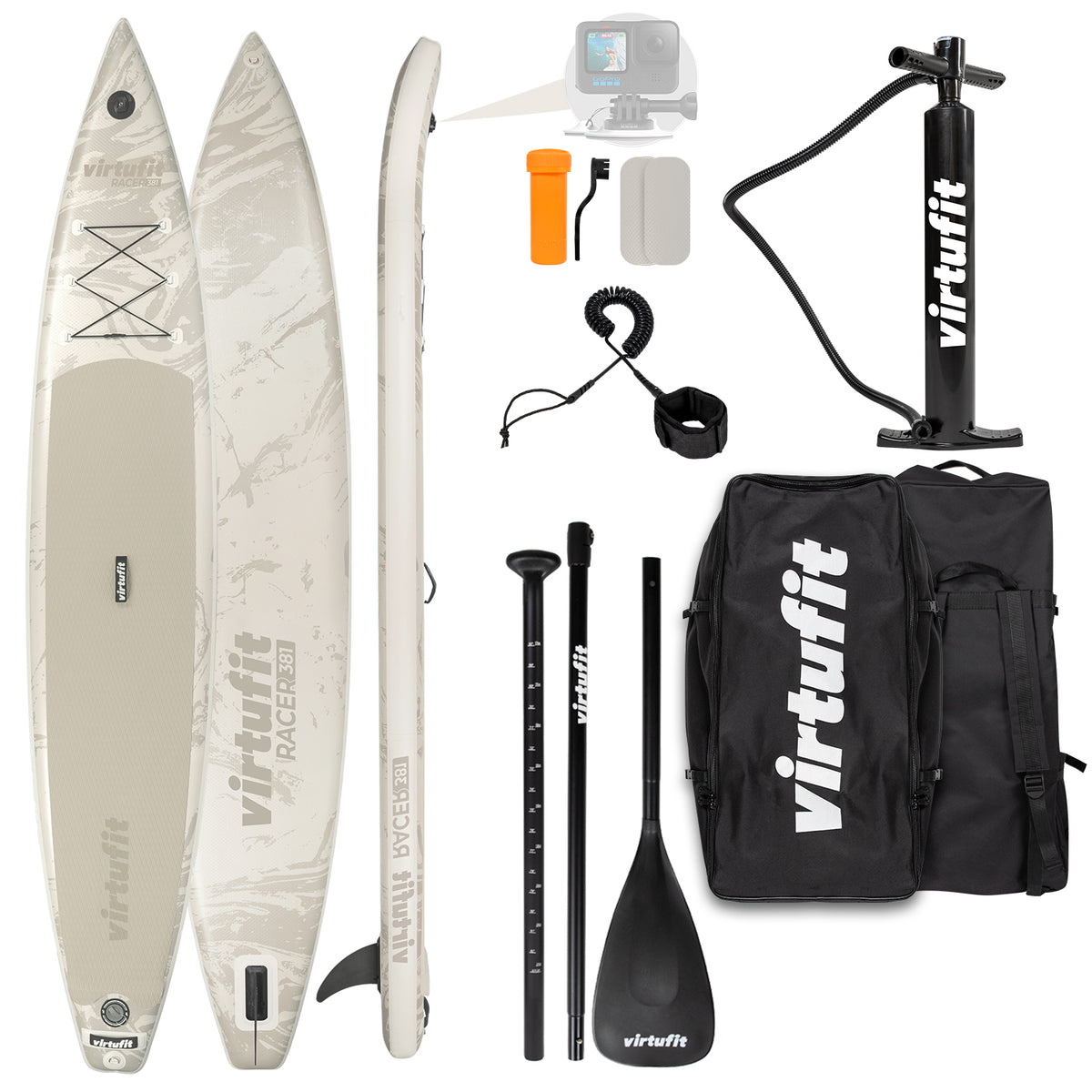 Virtufit Supboard Racer 381 - Sand Beige - Inclusief accessoires en draagtas - Tweedekans