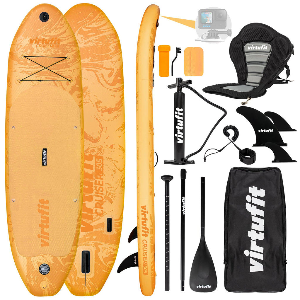 VirtuFit Supboard Cruiser 305 - Orange - Avec siège de kayak, accessoires et sac de transport - Tweedekans
