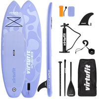 VirtuFit Stand Up Paddle Splash 255 - Flow Purple - Avec accessoires et sac de transport