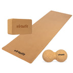 VirtuFit Premium Kurk Yoga Kit - 3-Delig - Ecologisch