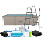 Piscine Rectangulaire VirtuFit - 260 x 180 x 66 cm - Beige - Pack Complet