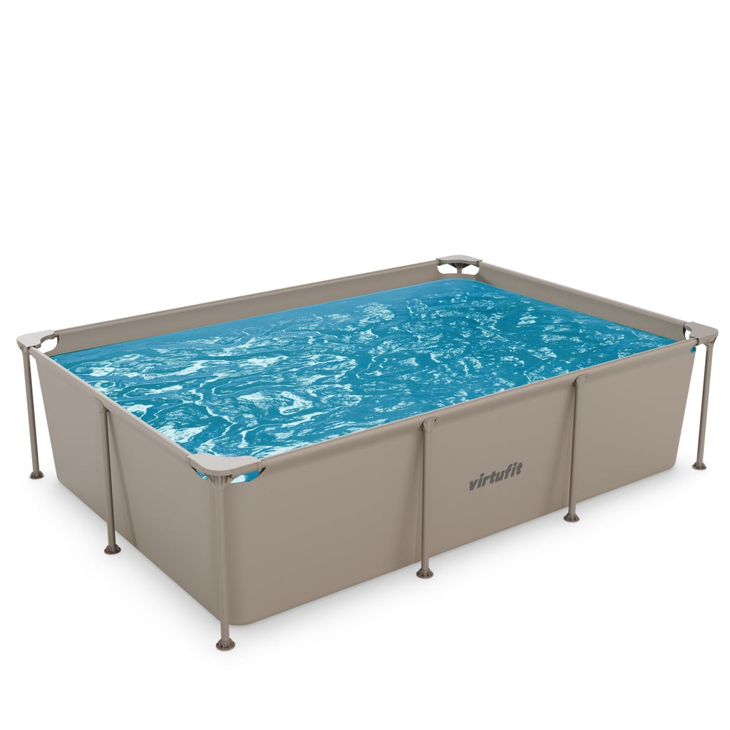Piscine Rectangulaire VirtuFit - Beige - 260 x 180 x 66 cm - Tweedekans