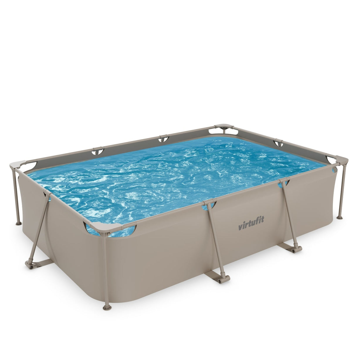 Piscine Rectangulaire VirtuFit - Beige - 300 x 210 x 66 cm - Tweedekans