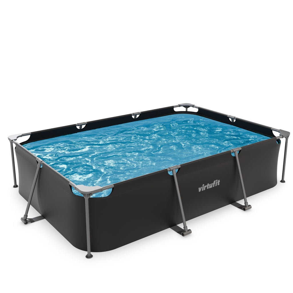 Piscine Rectangulaire VirtuFit - Anthracite - 300 x 210 x 66 cm - Tweedekans