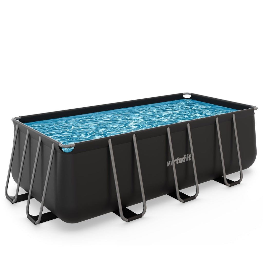 Piscine Rectangulaire VirtuFit 400 x 200 x 122 cm - Anthracite - Tweedekans