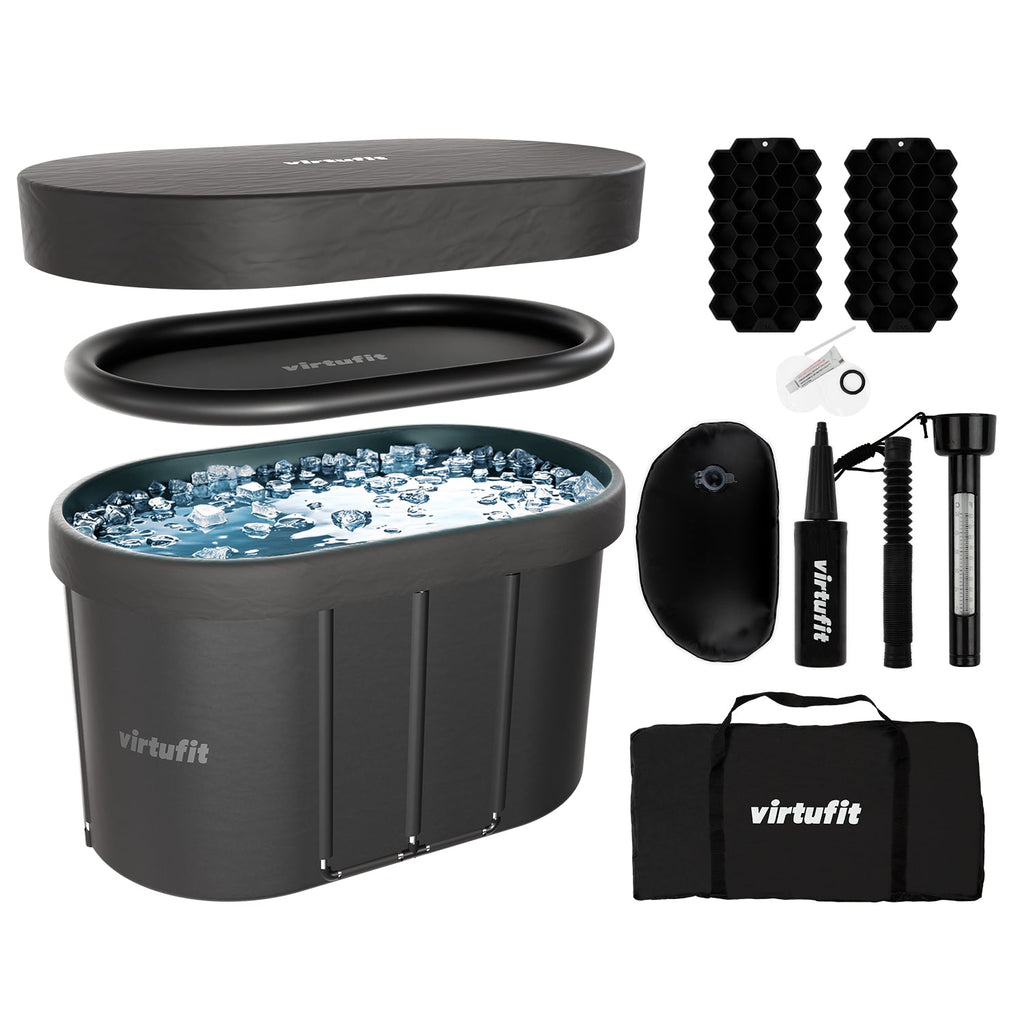VirtuFit Bain de glace - Ovale - 500 litres - Anthracite - Accessoires inclus - Tweedekans