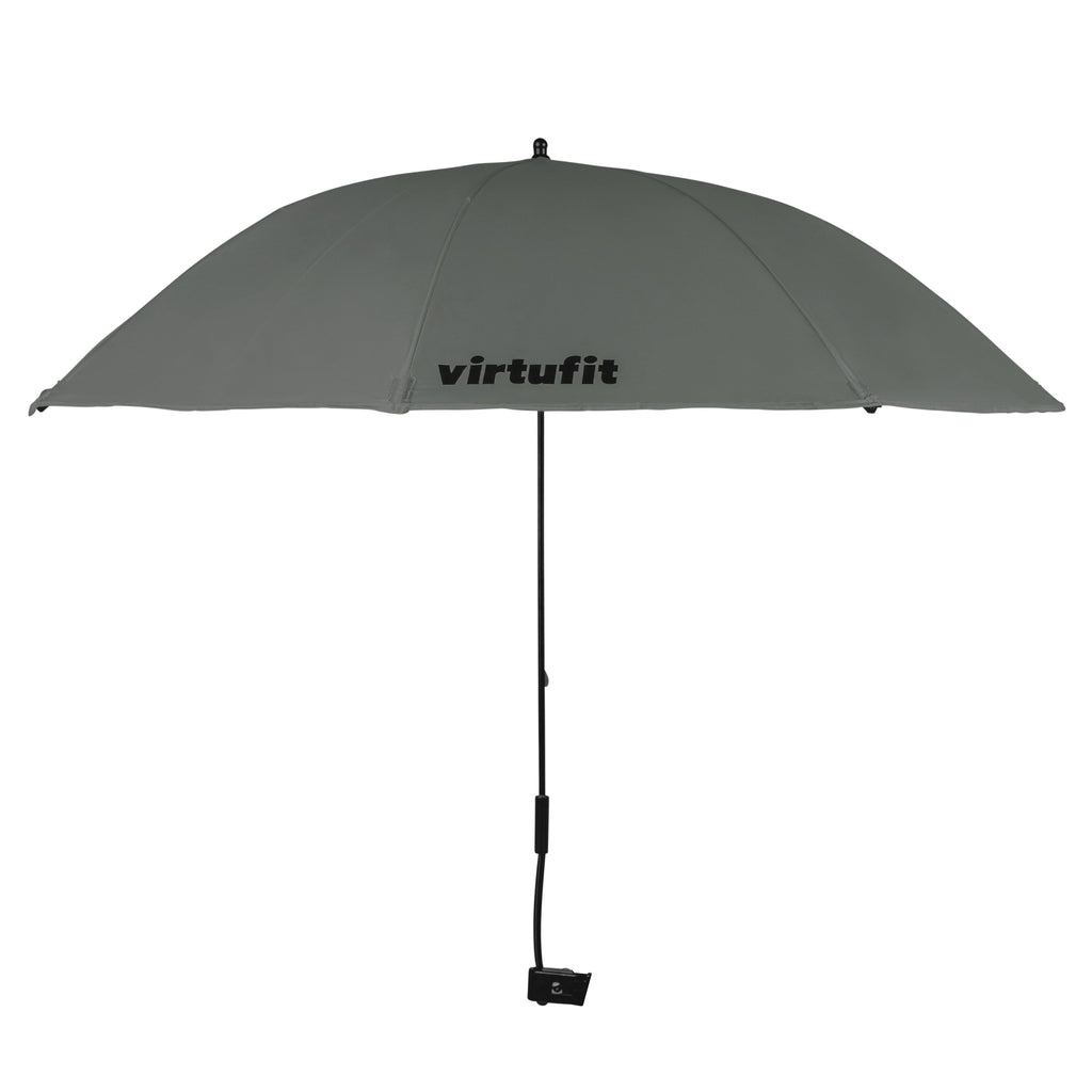 VirtuFit Opvouwbare Camping Stoel - Inclusief Universele Stoelparasol - Grijs