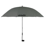 VirtuFit Opvouwbare Camping Stoel - Inclusief Universele Stoelparasol - Grijs