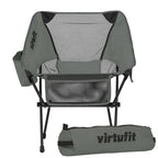 VirtuFit Camping Stoel Compact - Opvouwbaar - Grijs - Set van 2