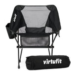 VirtuFit Camping Chair Compact - Chaise de plage - Noir - Tweedekans