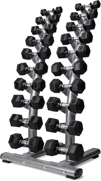 VirtuFit Deluxe Rack à haltères - Inclus Hexa Dumbbells 1 à 10 kg