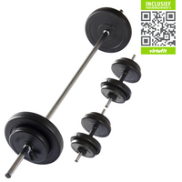 VirtuFit Ensemble d'haltères ajustables - Ensemble d'haltères - 30,5 kg - Noir