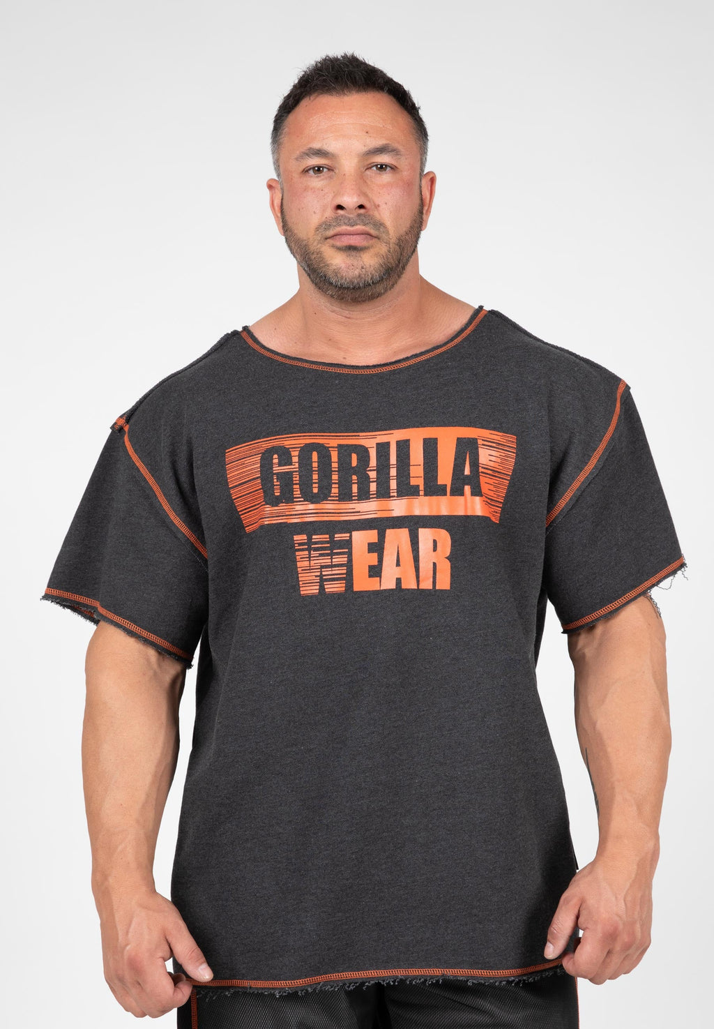 Gorilla Wear Wallace Workout Top - Gris/Orange