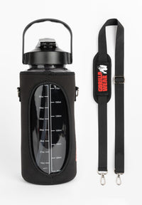 Gorilla Wear Bouteille d'eau avec Manchon - Noir - 2 L