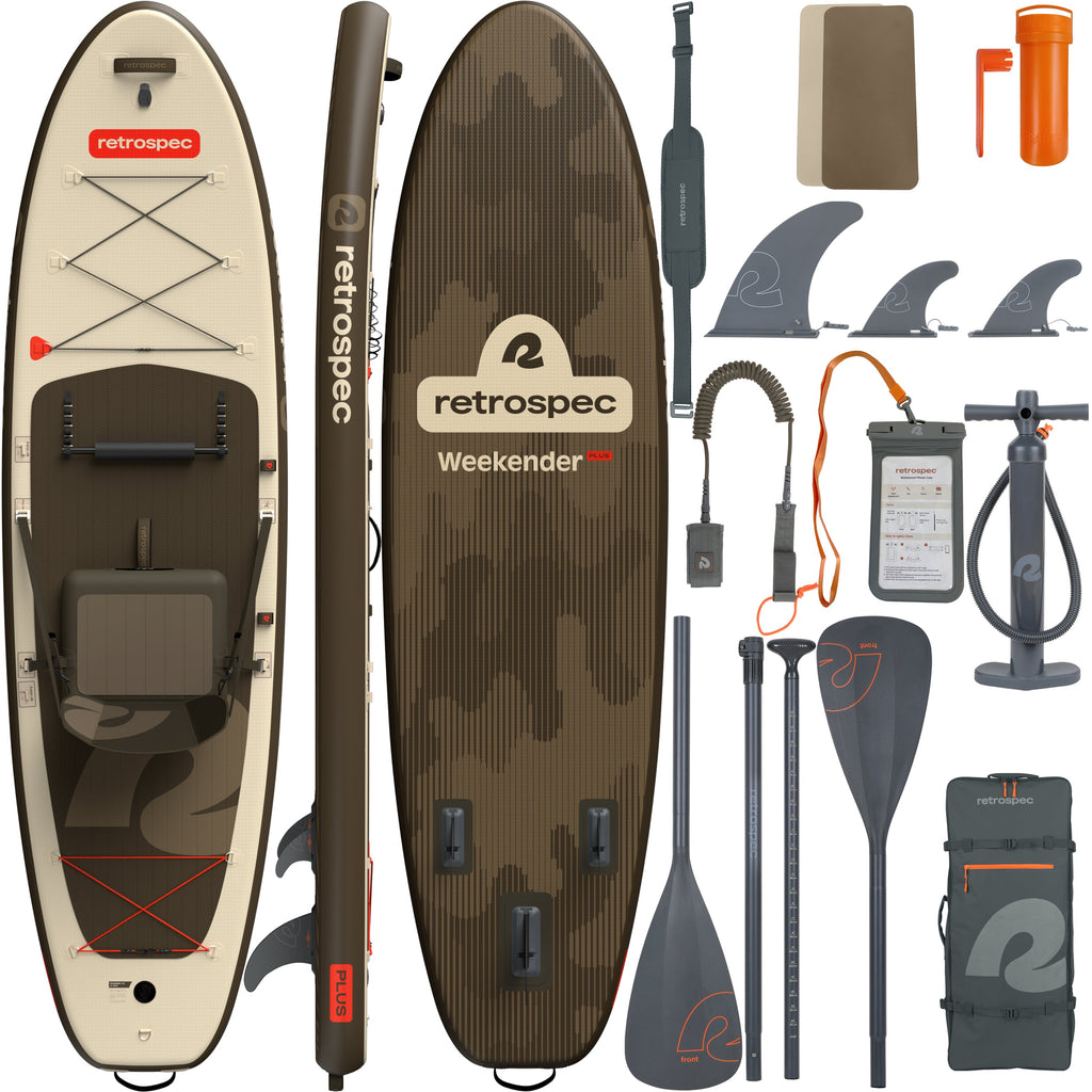 Retrospec Planche de SUP Weekender Plus iSUP Kayak Hybride - 320 cm - Bonsai Camo