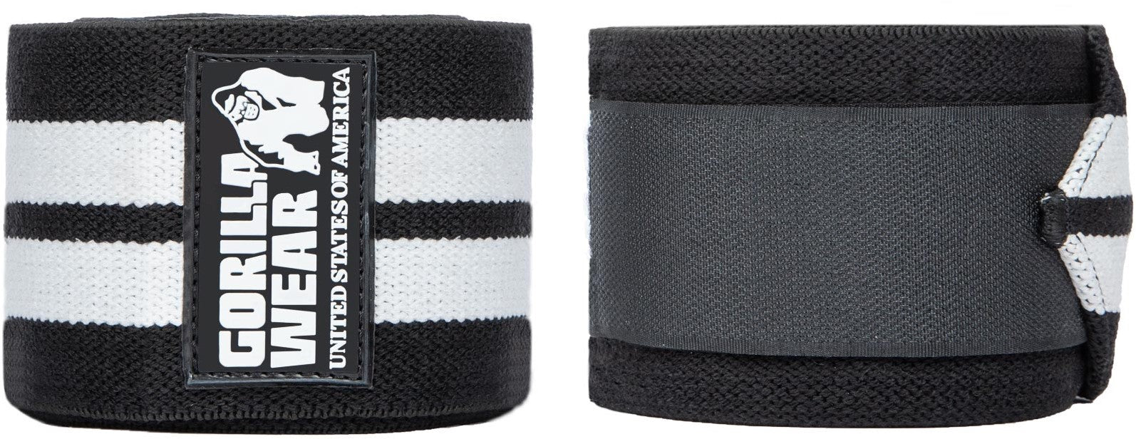 Gorilla Wear Knee Wraps - Zwart/Wit - 250 cm