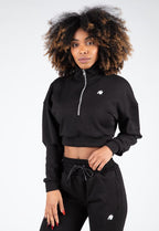 Gorilla Wear Ocala Cropped Half-Zip Sweatshirt - Noir