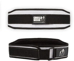 Gorilla Wear Halterriem - 4 Inch Dames Lifting Belt - Zwart/Wit - Hoofdafbeelding
