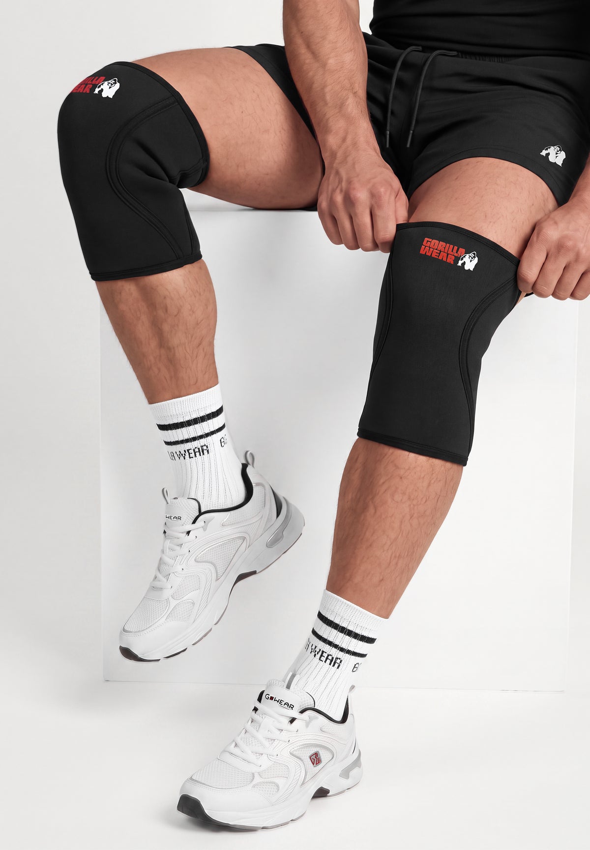 Gorilla Wear 7MM Premium Genouillères - Noir