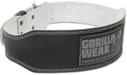 Gorilla Wear 4 Inch Padded Leather Lifting Belt - Noir/Gris