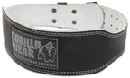 Gorilla Wear 4 Inch Padded Leather Lifting Belt - Noir/Gris