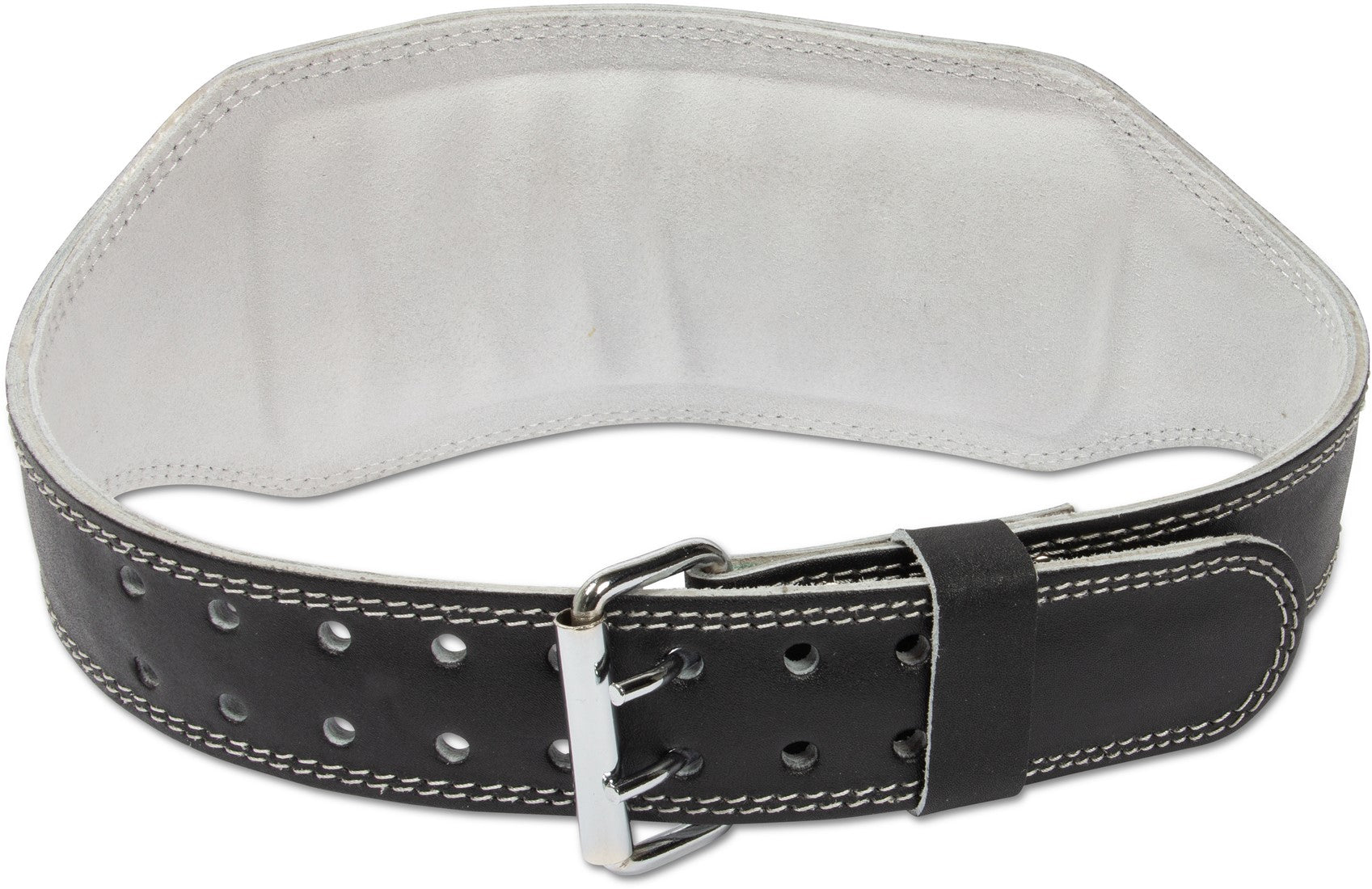 Gorilla Wear 6 Inch Padded Leather Lifting Belt - Noir/Or