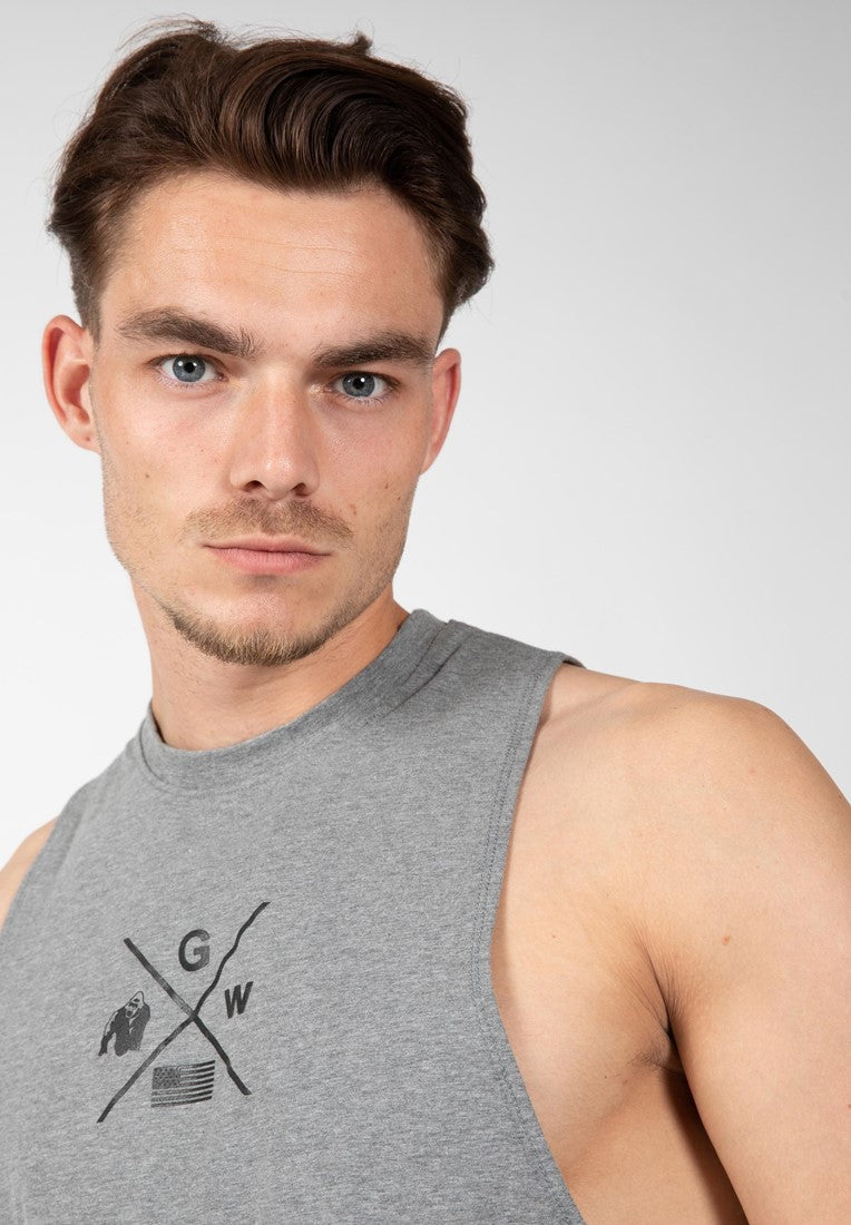 Gorilla Wear Cisco Drop Armhole Tank Top - Gris/Noir