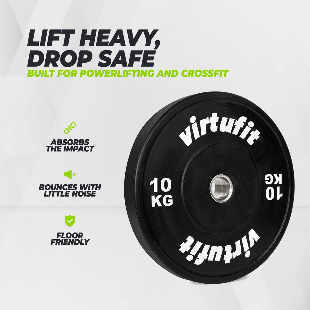 VirtuFit Bumper Plate - Disque d'haltère olympique en caoutchouc - 50 mm - 10 kg