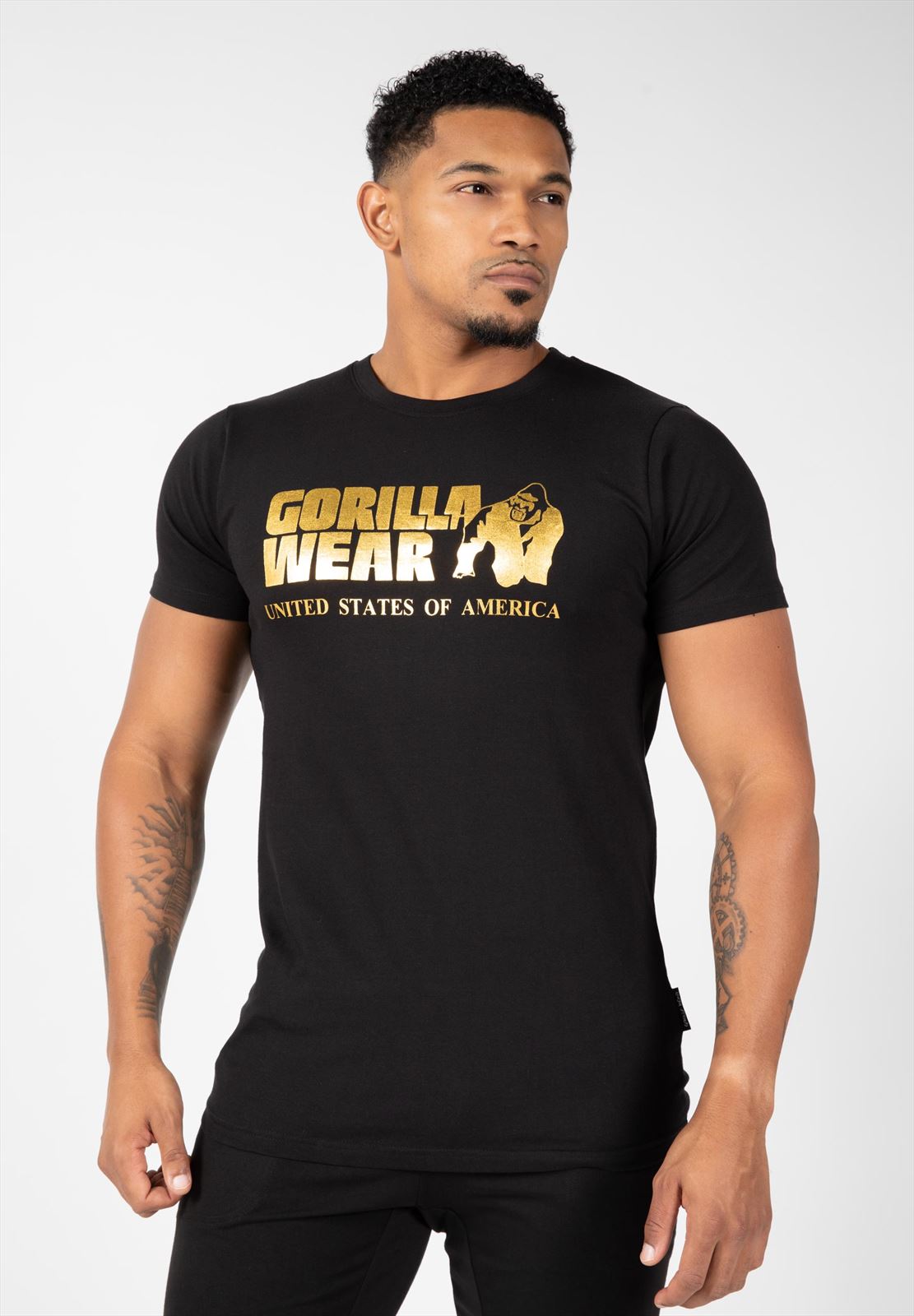 Gorilla Wear Classic T-shirt - Noir/Or
