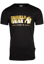 Gorilla Wear Classic T-shirt - Noir/Or