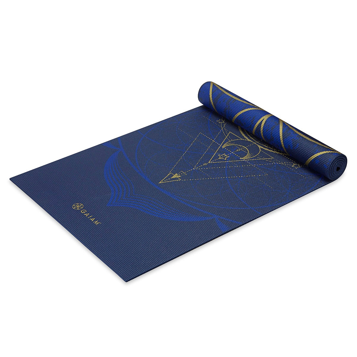 Gaiam Reversible Yoga Mat - 6 mm - Metallic Sun & Moon