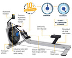 Fluid Rower Vortex 2 Rameur - Argent