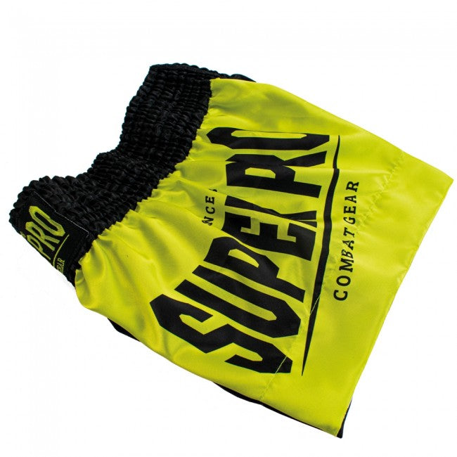 Super Pro Kids (Thai) Boxing Shorts Gorilla - Zwart/Geel