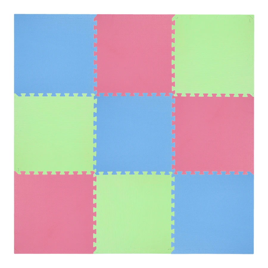 One FitnessTapis de Puzzle - Lot de 9 - 10 mm - Multi