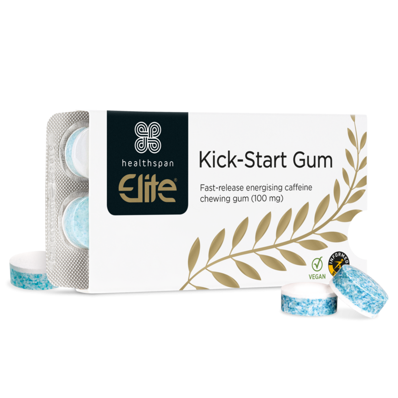 Healthspan Elite Kick-Start Chewing Gum - 12 x 10 unités