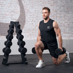 Centr Dumbbell Tower avec set d’haltères 12 pièces - 4 à 14 kg