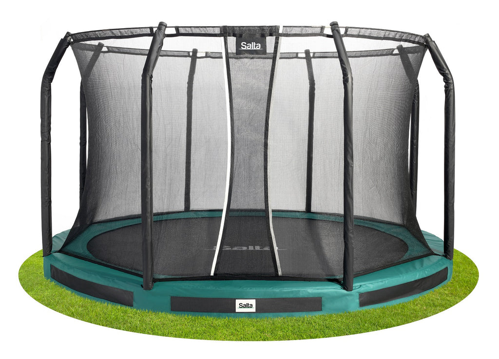 Salta Premium Ground Trampoline met Veiligheidsnet - 251 cm - Groen