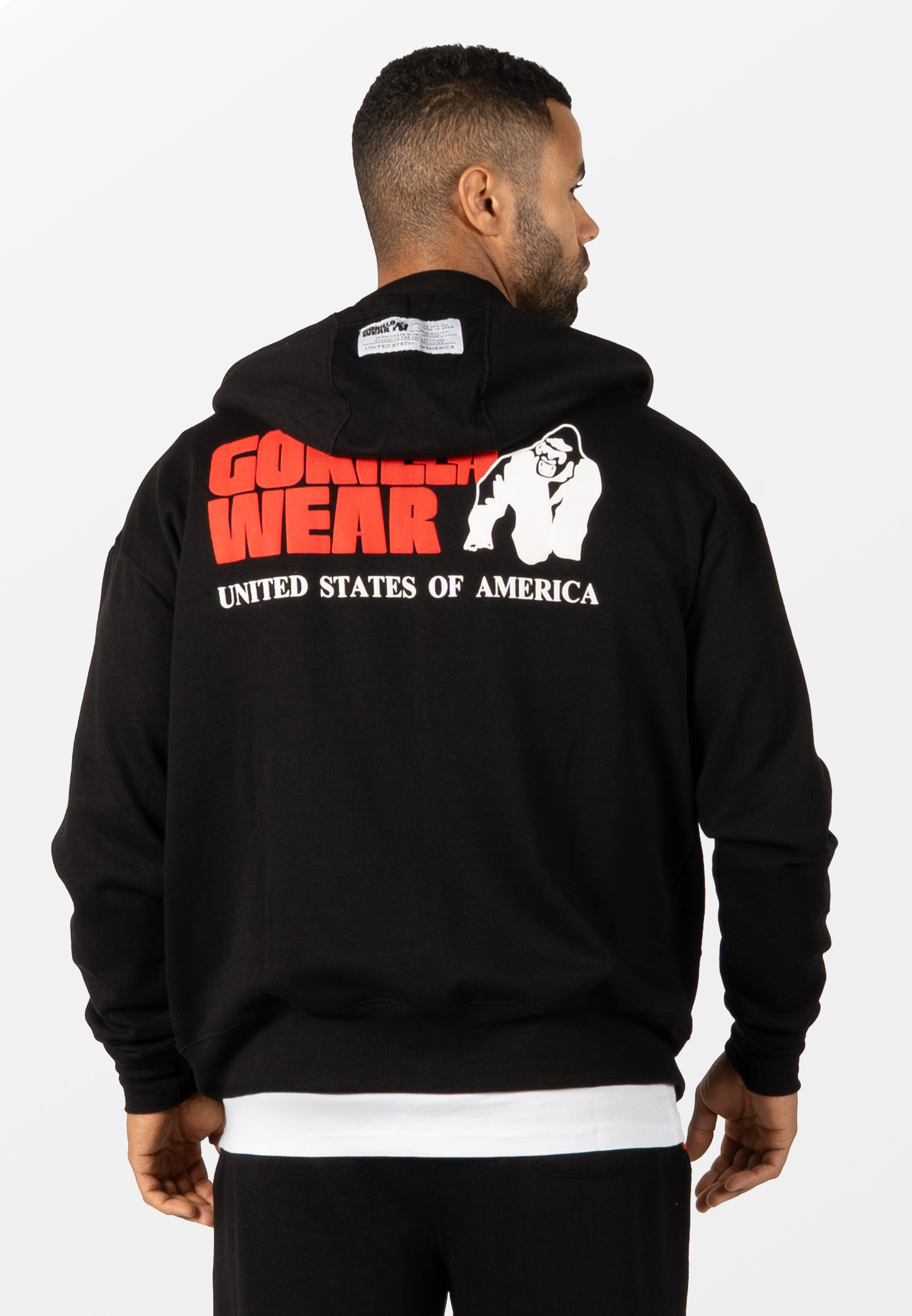 Gorilla Wear Classic Oversized Sweat à capuche zippé - Noir