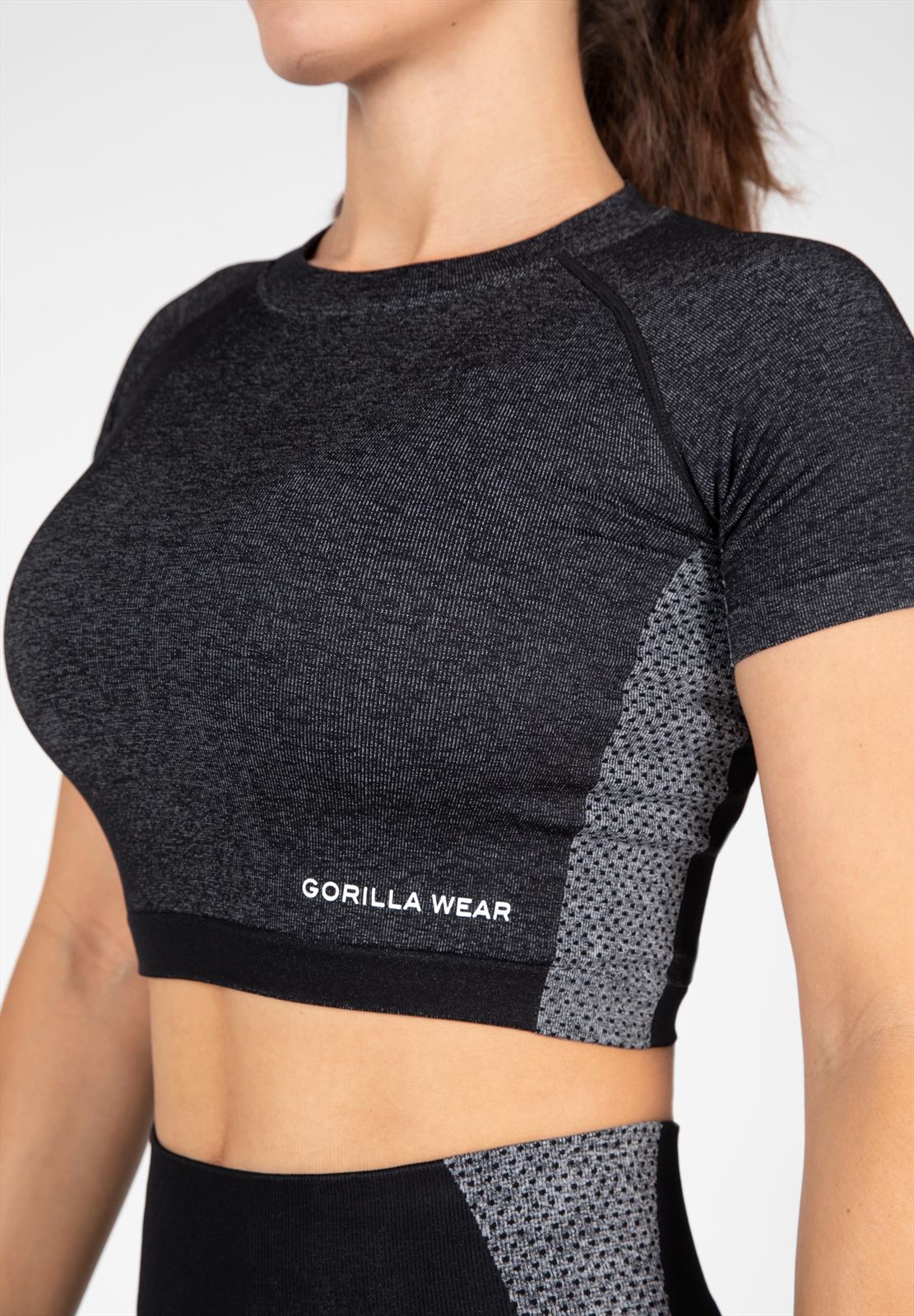 Gorilla Wear Selah Seamless Crop Top - Noir