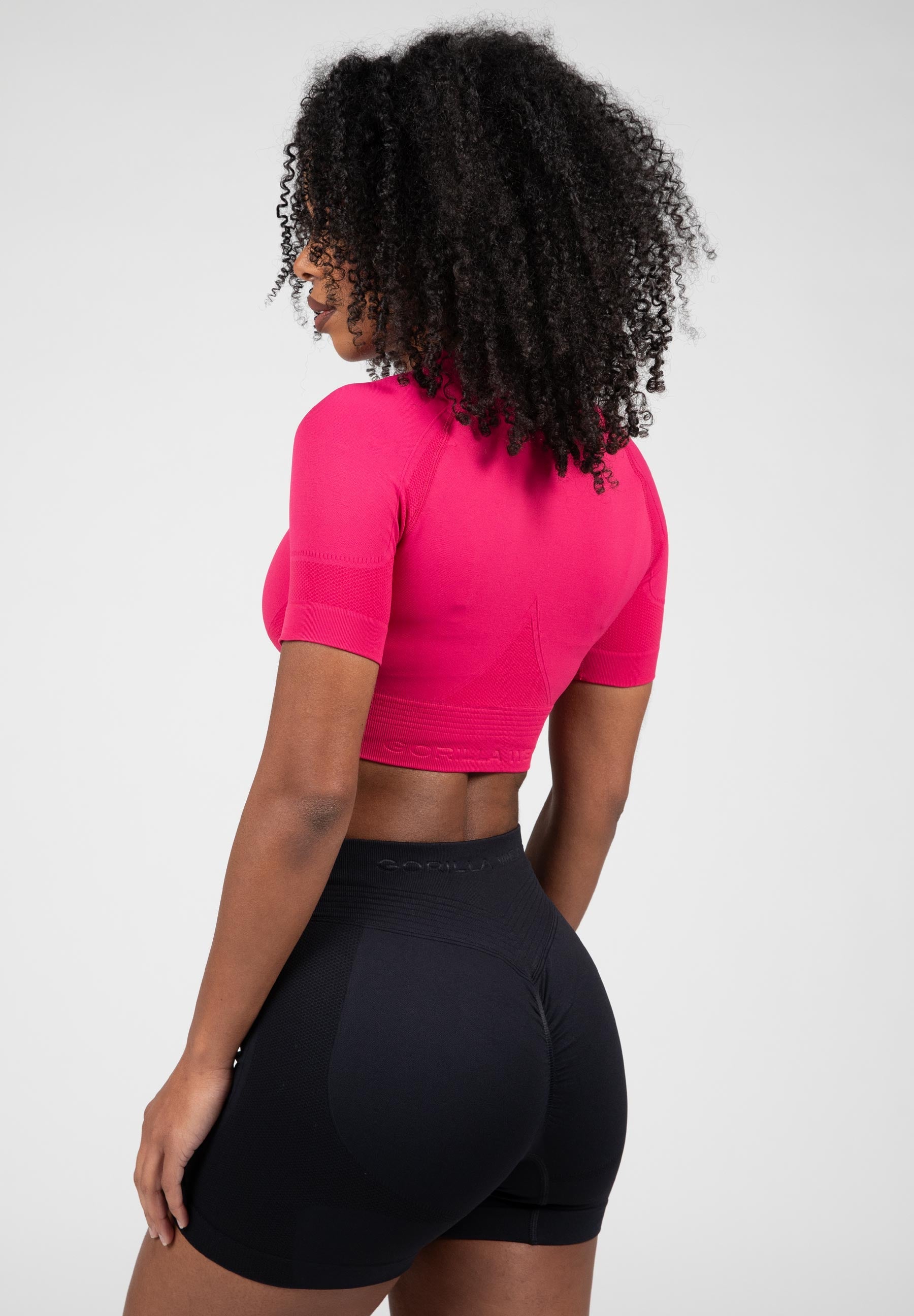 Gorilla Wear Whitney Seamless Crop Top - Rose