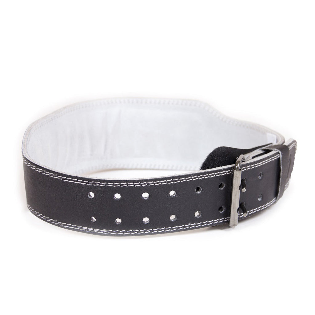 Gorilla Wear 4 Inch Padded Leather Lifting Belt - Noir/Gris