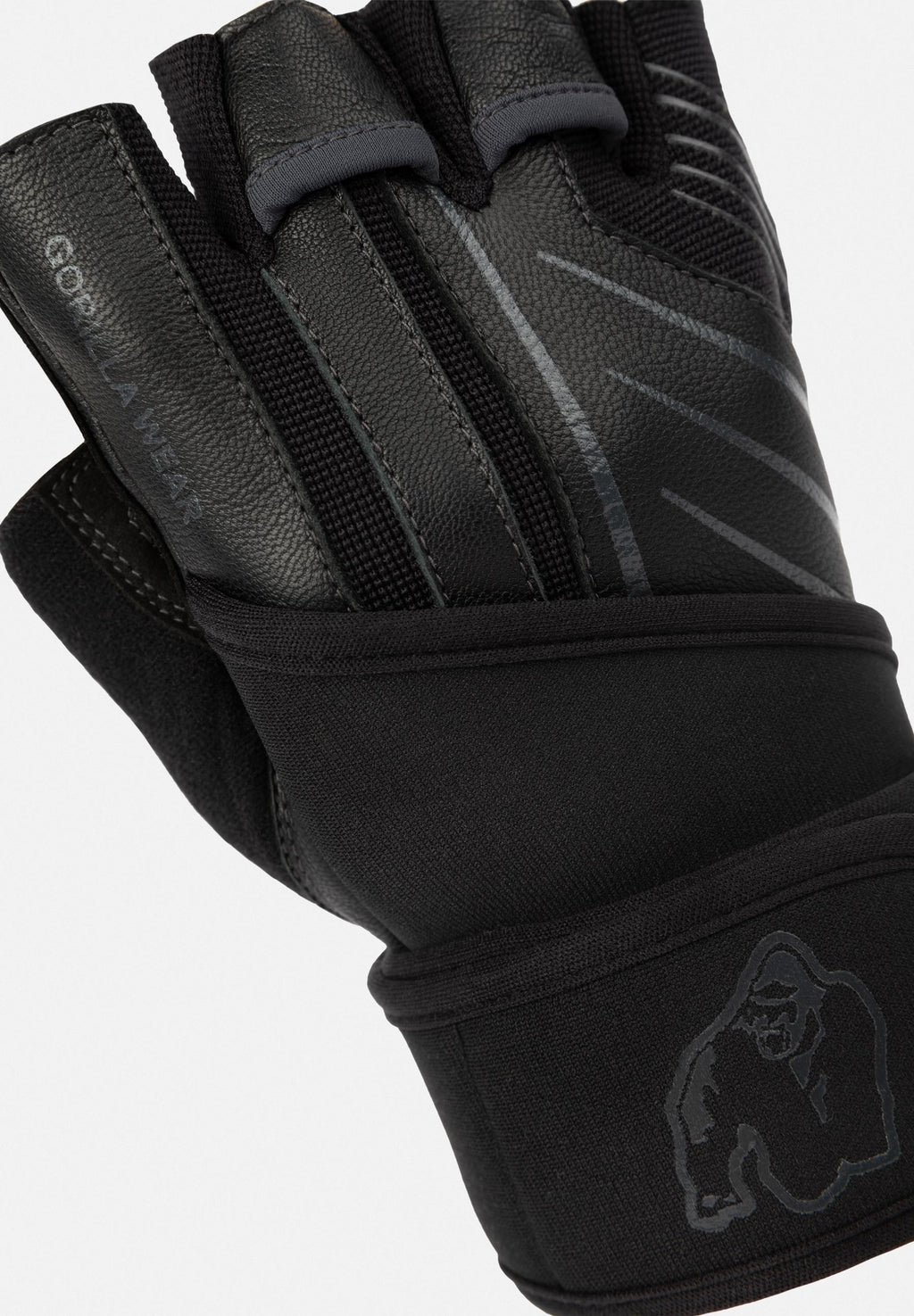 Gorilla Wear Dallas Gants avec Wrist Wrap 2.0 - Noir/Gris