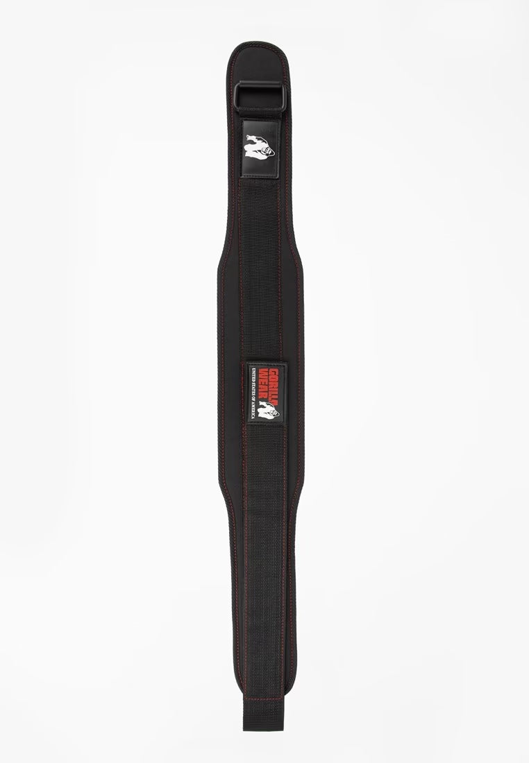 Gorilla Wear 4 Inch Women's Lifting Belt - Noir/Couture Rouge