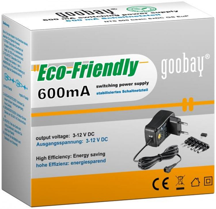 Goobay EcoFriendly Adaptateur Universel 600 mA