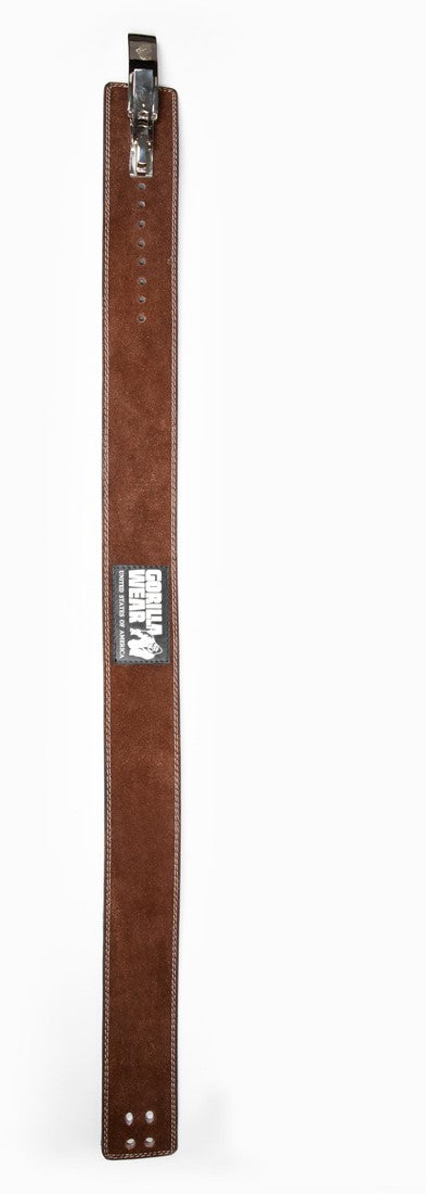 Gorilla Wear 4 Inch Leather Lever Belt - Marron