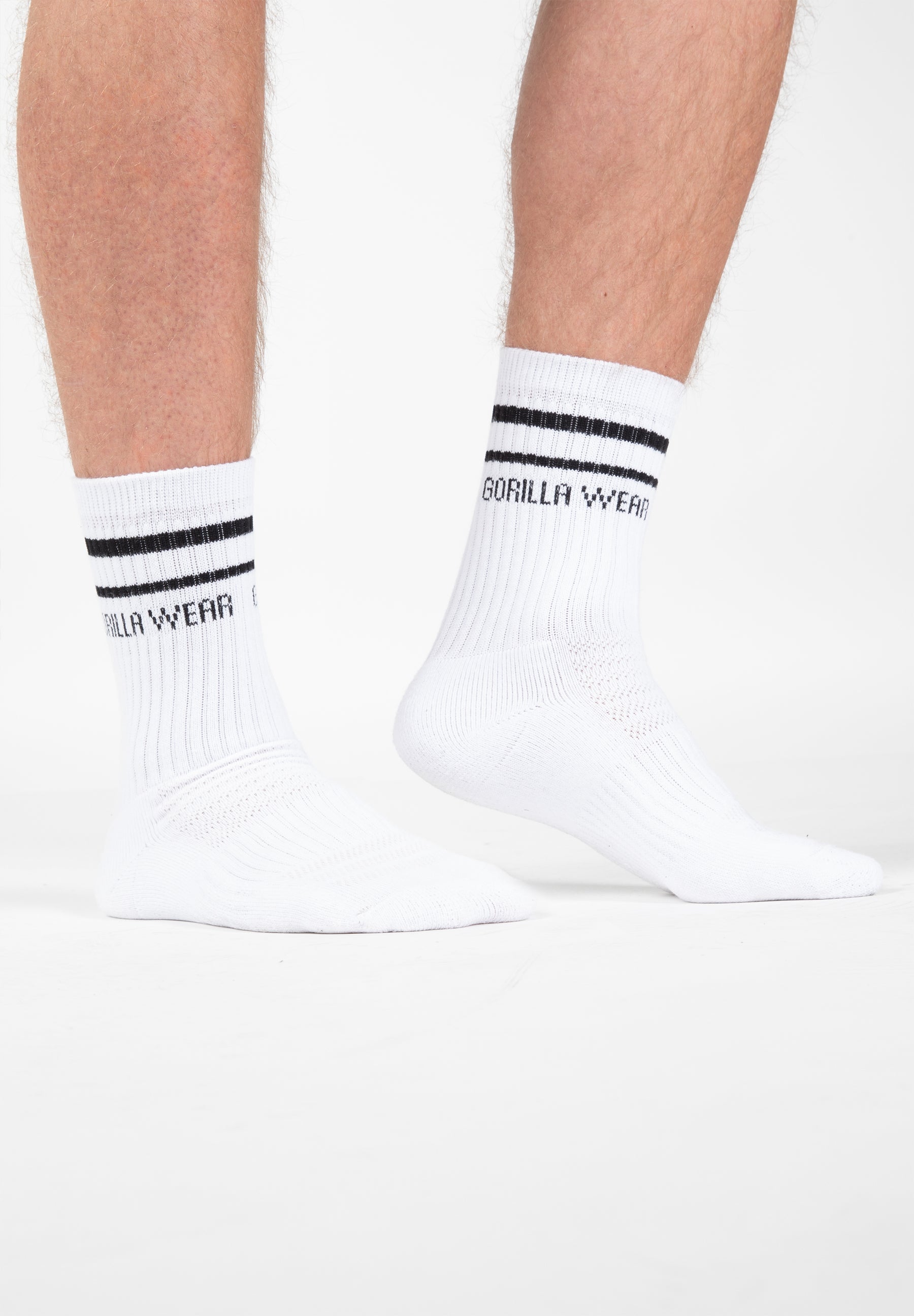 Gorilla Wear Chaussettes - Crew Socks - 1-Pack - Blanc