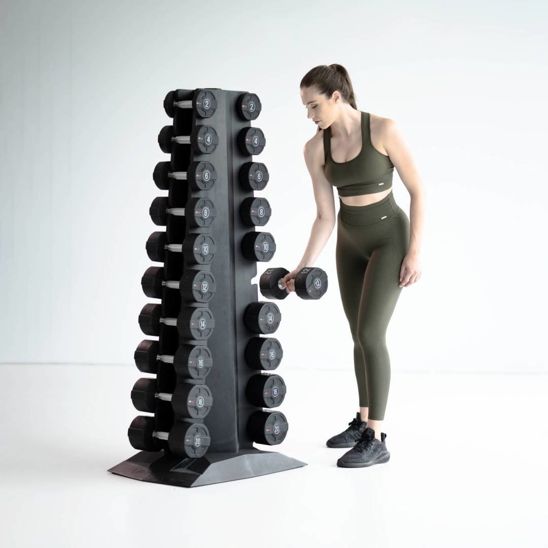 Lifemaxx Ronde PU Dumbbell Set - 2 x 8 kg