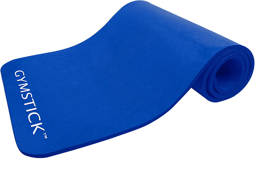 Gymstick Fitness Mat Comfort Blue - Avec vidéos d'entraînement en ligne