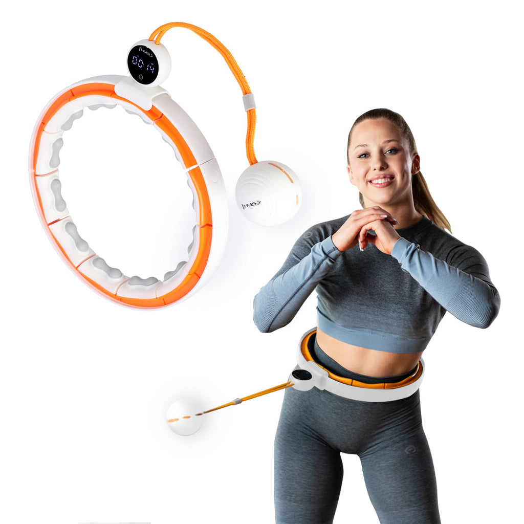 HMS Cerceau de Fitness - Aimants, Poids & Compteur - Blanc/Orange